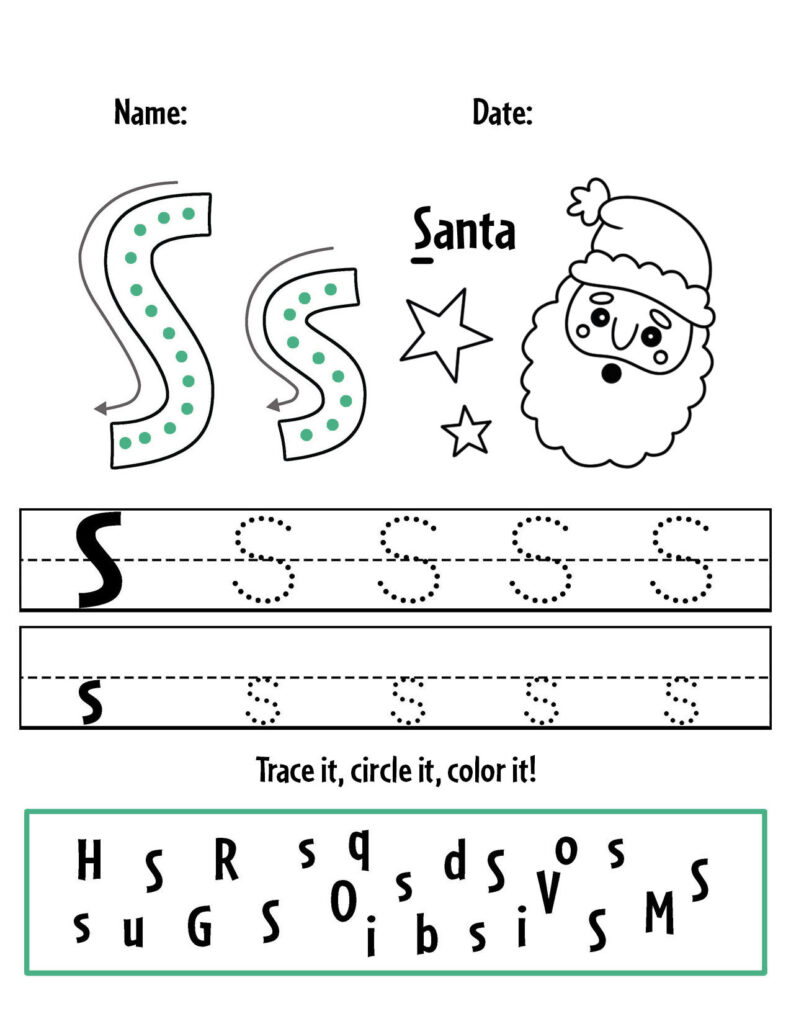 free christmas worksheets for preschool! ⋆ the hollydog blog